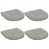 vidaXL 4-Piece Zitkussens 4 st 100% Polyester Grijs 40 x 40 x 5 cm