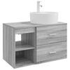 vidaXL Badkamermeubelset 2 pcs Grijs Sonoma Bewerkt hout