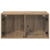 vidaXL Wandkast Artisan Eiken 68 x 37 x 35 cm Bewerkt hout