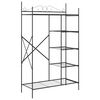 vidaXL Open Kledingkast met plank Zwart 104,5 x 45 x 172 cm Staal