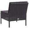 vidaXL 6-delige Loungeset met kussens poly rattan zwart
