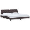 vidaXL Bedframe zonder matras stof donkerbruin 200x200 cm