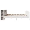 vidaXL Bed met boekenkast zonder matras grenenhout wit 180x200 cm