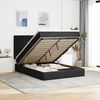 vidaXL Ottoman bed met matrassen en LED's 140x190cm fluweel zwart