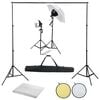 vidaXL Fotostudioset met verlichtingsset, achtergrond en reflector