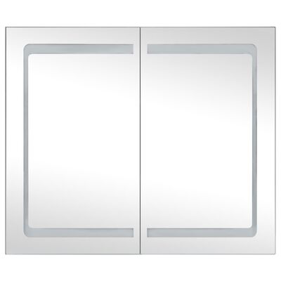 vidaXL Badkamerkast met spiegel en LED 80x12,2x68 cm