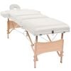 vidaXL Massagetafel- en krukset inklapbaar 3 zones 10 cm dik wit