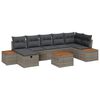 vidaXL Tuin Sofa Set met kussen 8 pcs Grijs Poly riet