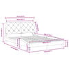 vidaXL Bedframe met LED zonder matras fluweel lichtgrijs 140x200 cm