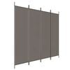 vidaXL Kamerscherm met 4 panelen 200x220 cm stof antracietkleurig