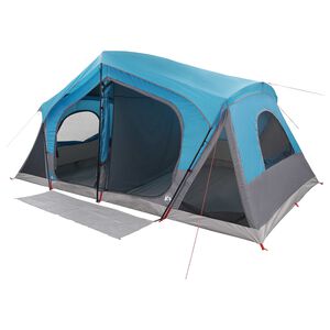 vidaXL Huisje Tent Blauw 10-persoons Polyester en staal