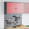 vidaXL Gereedschapskast en Pegboard Set 3 pcs Rood 100 x 20 x 115 cm