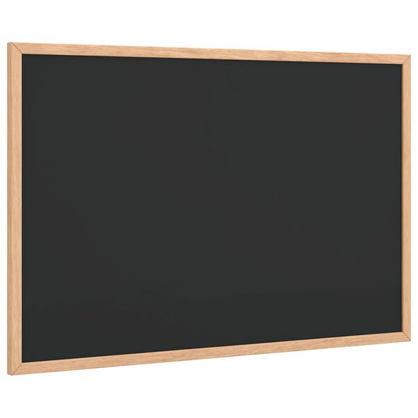 vidaXL Krijtbord met massief grenenhouten frame zwart 60x40 cm