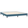 vidaXL Boxspring met matras fluweel donkerblauw 180x210 cm