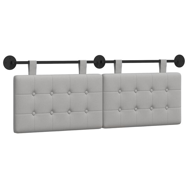 vidaXL Hangend Hoofdeinde Wolkengrijs 130 x 55 x 5 cm Stof