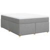 vidaXL Boxspring met matras stof lichtgrijs 140x200 cm