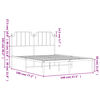 vidaXL Bedframe met hoofdbord metaal wit 140x190 cm