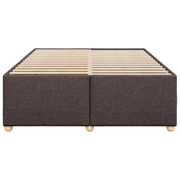 vidaXL Bedframe zonder matras stof donkerbruin 140x190 cm
