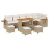 vidaXL Tuinbankenset 12 st 8-Aantal zitplaatsen Beige en Cr&egrave;me