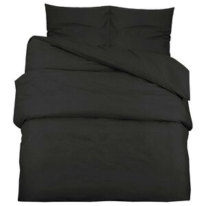 vidaXL Dekbedovertrekset 155x220 cm katoen zwart