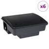 vidaXL Muizenvallen 6 st 23x19x9,5 cm zwart