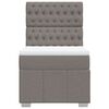 vidaXL Boxspring met matras stof taupe 80x200 cm