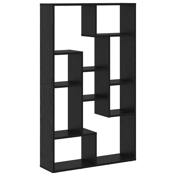 vidaXL Boekenkast Zwart Eiken 72 x 20 x 102,5 cm Bewerkt hout