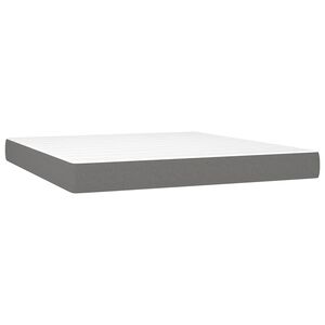 vidaXL Pocketveringmatras medium 160x200x20 cm stof donkergrijs