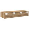 vidaXL Wandschap met lades 100x36x19 cm bewerkt hout artisanaal eiken
