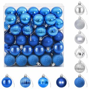 vidaXL Kerstballen set 100 st Blauw en zilver 4 cm Polystyreen