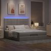 vidaXL Ottoman bed met matras en LED's 180x200cm stof taupe