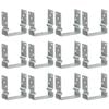 vidaXL Grondankers 12 st 14x6x15 cm gegalvaniseerd staal zilverkleurig