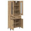 vidaXL Highboard Artisan Eiken 69,5 x 34 x 180 cm Bewerkt hout