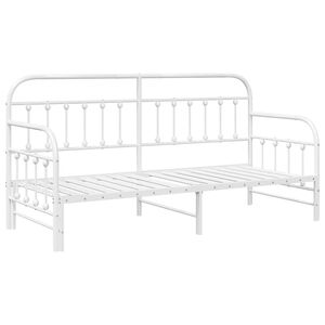 vidaXL Bedframe voor een daybed Wit 75 x 190 cm Gepoedercoat staal