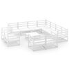 vidaXL 12-delige Loungeset massief grenenhout wit