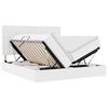 vidaXL Opbergbed met LED met opslag Puur Wit 180 x 200 cm Kunstleer