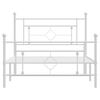 vidaXL Bedframe met hoofd- en voeteneinde metaal wit 107x203 cm