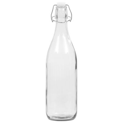 vidaXL Flessen met beugelsluiting 24 st 1 L glas
