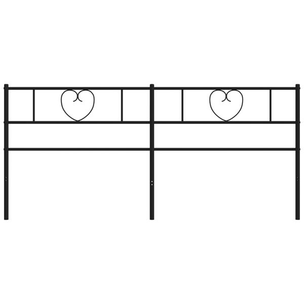 vidaXL Vervangend hoofdbord 200 cm metaal zwart