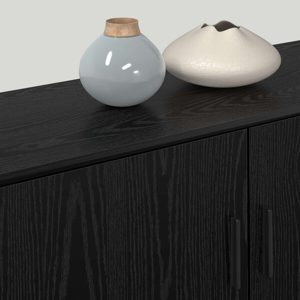 vidaXL Wandtv-kast Set 2 pcs Zwart Eiken 100 x 34,5 x 40 cm