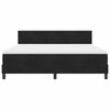 vidaXL LED Box Spring Bed met matras Zwart 180 x 200 cm Fluweel