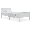 vidaXL Bedframe massief grenenhout wit 90x200 cm