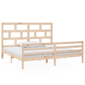 vidaXL Bedframe massief grenenhout 200x200 cm