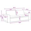 vidaXL Bankstel 2 pcs Donkergrijs 222 x 80 x 82 cm Stof