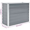 vidaXL Plantenbak verhoogd 100x40x77 cm gegalvaniseerd staal grijs