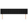 vidaXL Hoofdbord met randen 163x16x78/88 cm stof zwart