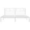 vidaXL Bedframe met hoofdbord metaal wit 183x213 cm