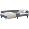 vidaXL Hoekbedframe Donkergrijs 80 x 200 cm Fluweel