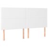 vidaXL Hoofdbord wit 160x5x118/128 cm kunstleer