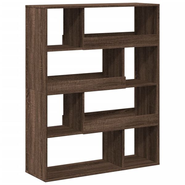 vidaXL Boekenkast 100x33x125,5 cm bewerkt hout bruin eikenkleurig